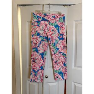 Lilly Pulitzer Lucky Charm Blue Pants Style 49057 Size 4 Full Length
